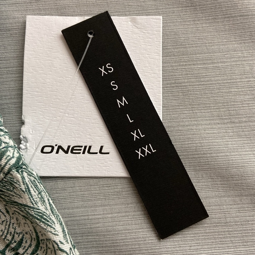 O'Neill Women's XL Green & White Wide Leg Leaf Print Pants NWT - Picture 7 of 9